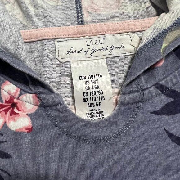 Label Of Graded Goods 110/116 4-6Y Floral & Lace Hooded Dress - Picture 5 of 5